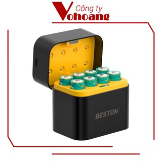 Hộp sạc pin Lithium 1.5V Beston M7036 sạc 8 khe pin AA, sạc nhanh, pin dung lượng siêu cao