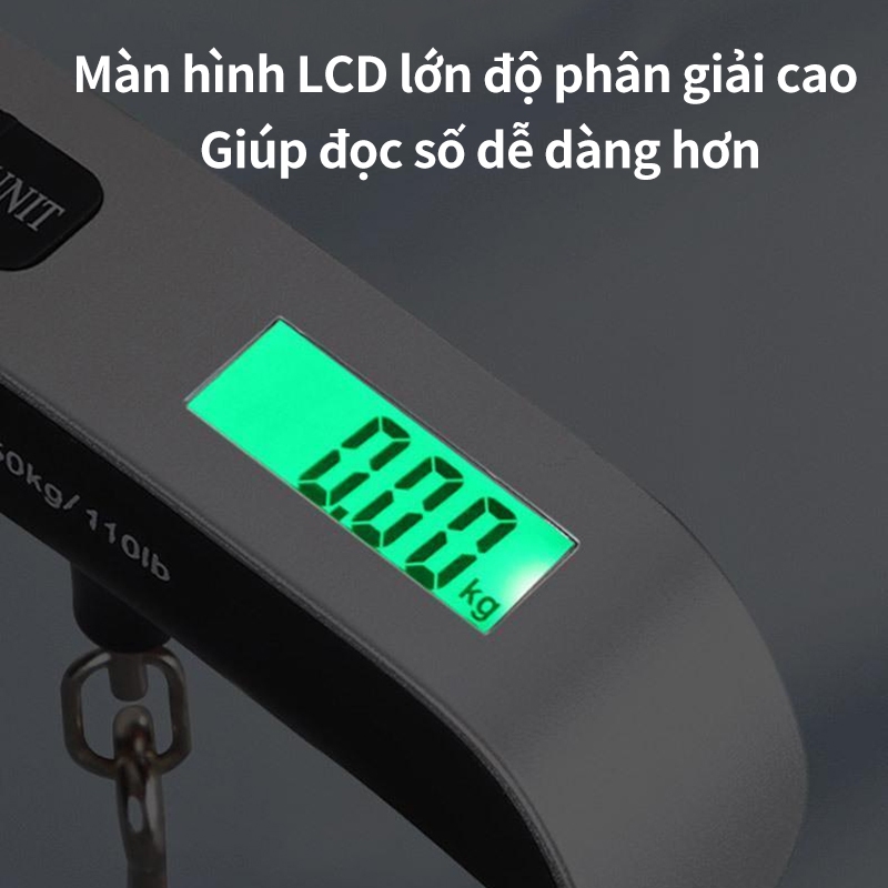 Cân Hành Lý Điện Tử ICON 50kg - Cân Treo Mini Cầm Tay, Móc Dù Bền, Cầm Êm Tay Không Hề Đau Tay