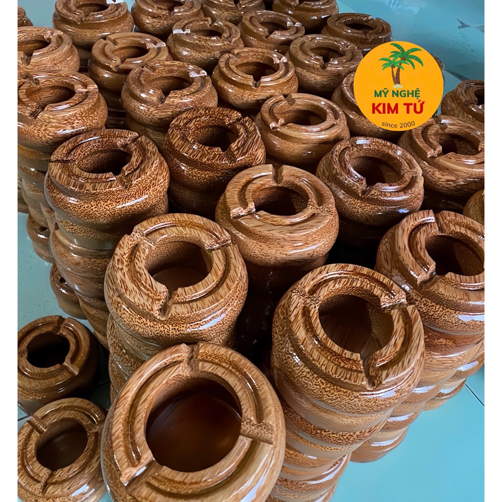 [ HÀNG LOẠI 1 ] Gạt Tàn Thuốc Gỗ Dừa Cao Cấp, Giữ Bàn Sạch, Hạn Chế Mùi, Trang Trí Bàn Làm Việc, Phòng Khách Sang
