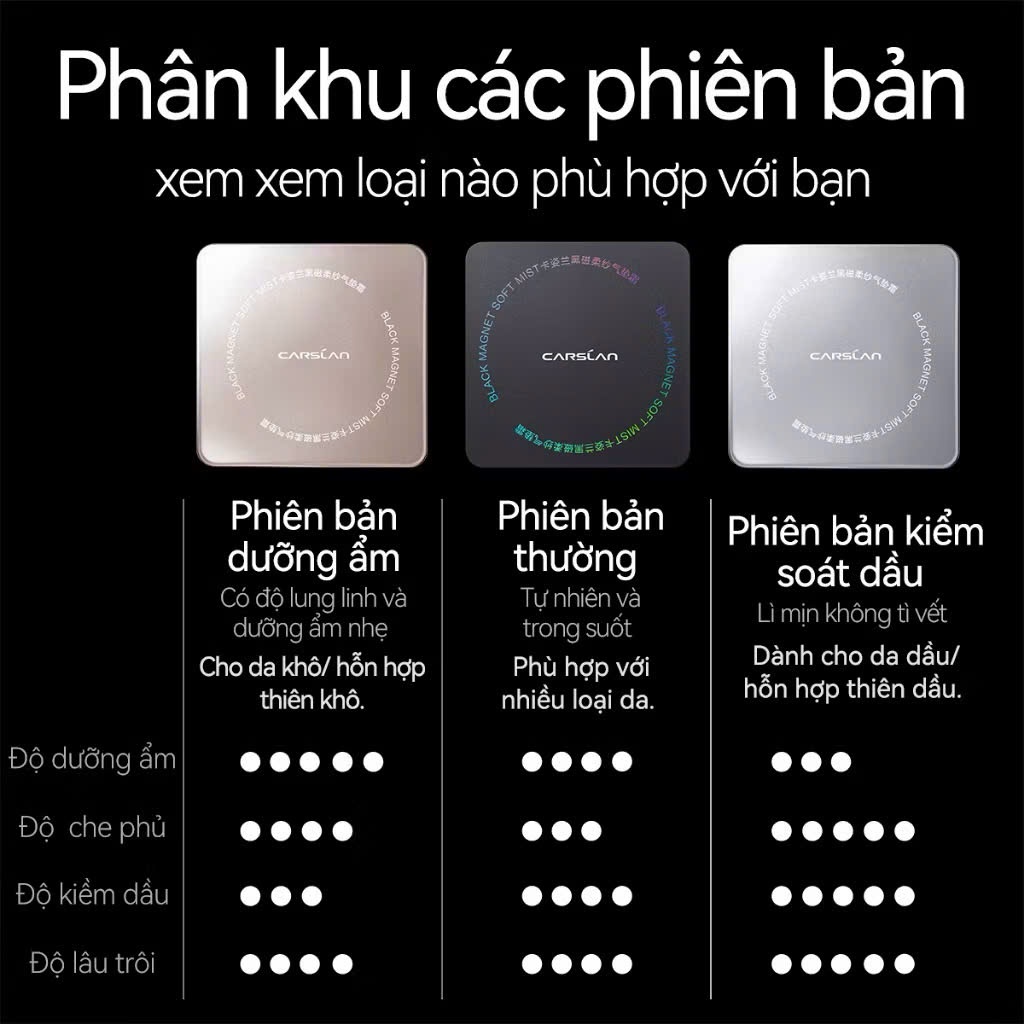 Phấn nước CARSLAN che phủ tốt kiềm dầu dưỡng ẩm lâu trôi 11g | NHÍM HOUSE