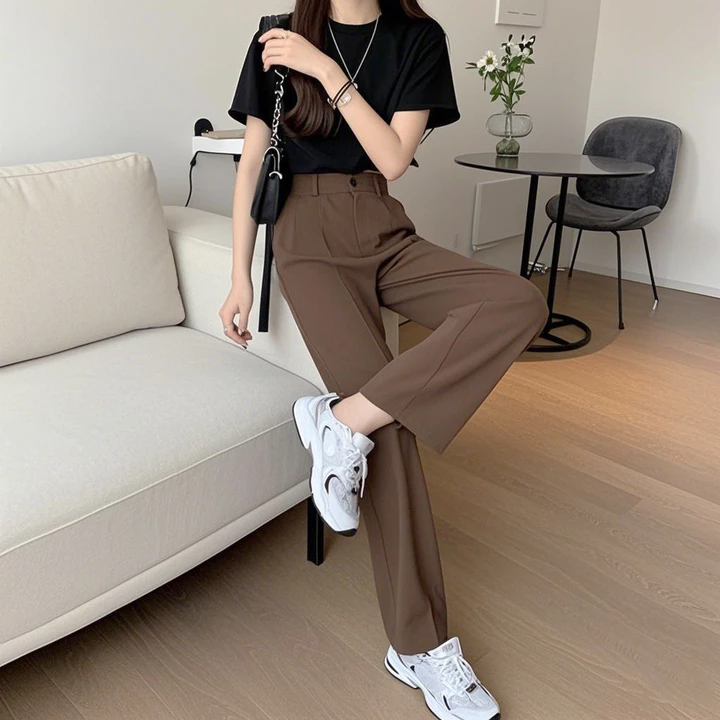 Quần âu nữ Quần tây baggy công sở Quần Âu công sở nữ cạp