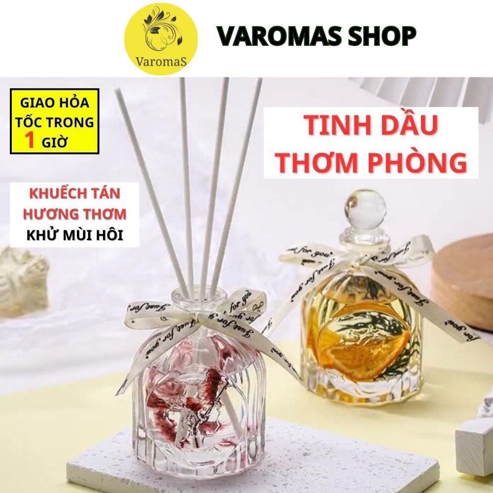 Tinh Dầu Thơm Thiên Nhiên Varomas 100ml Bản Sang Trọng Để Phòng Que Gỗ Tự Khuếch Tán Khử Mùi KT122