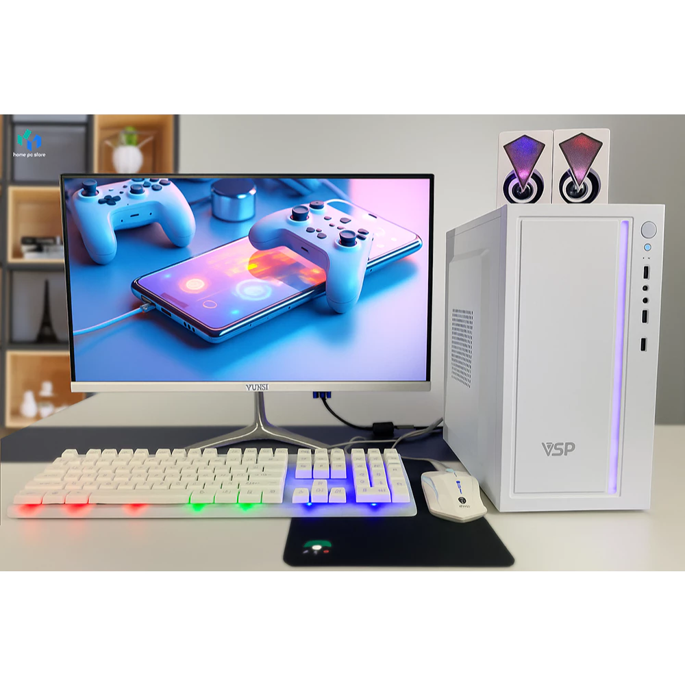 Bộ Máy Tính Văn Phòng Trắng Có Led | I5 | Ram 8G