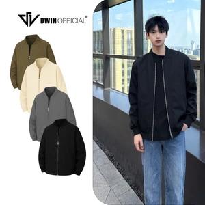 Áo khoác gió nam nữ DWIN local brand bomber vải dù 2 lớp unisex form oversize chống nước không nhăn AK01A
