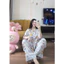 Đồ bộ set ngủ mặc nhà cổ V tay cánh dơi lụa mịn latin mềm mát