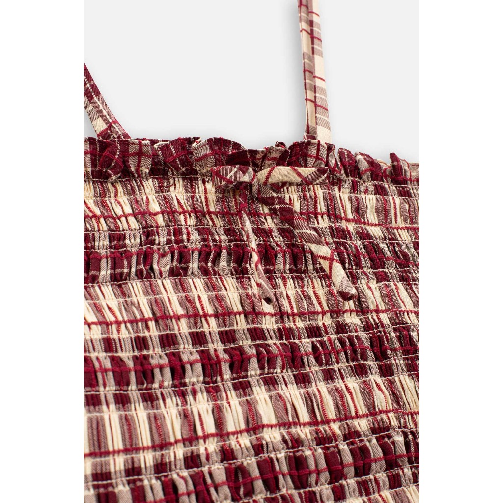 Áo 2 dây BOO smocking kẻ BOO LAAB chất liệu cao cấp dễ dàng phối đồ