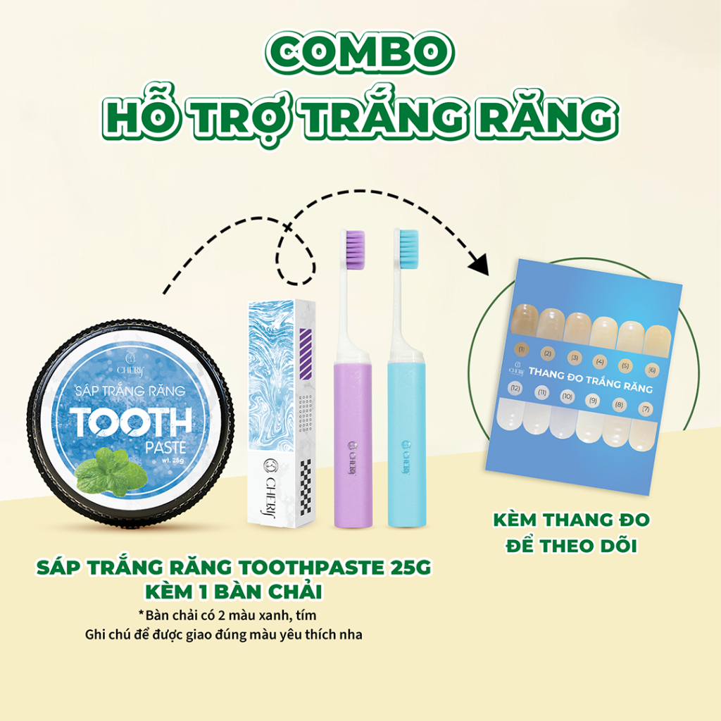 [H25GBCM] Kem đánh răng dạng sáp ToothPaste 25g + Bàn chải gấp gọn mới ...