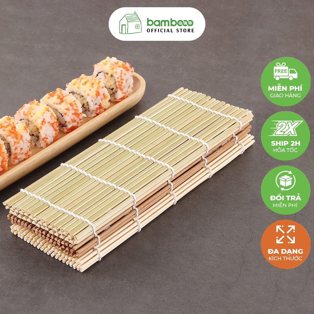 Mành Tre Cuộn Cơm/Kimbap  BAMBOOO ECO 21cm dùng trong nhà bếp