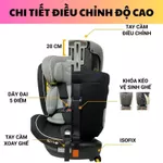 Ghế Ngồi Ô tô Cho Bé Xoay 360 Có Chốt ISOFIX An Toàn, Chuẩn Quốc Tế Chính Hãng AYAEL BFL129 Đạt ECE R-129 (0–12 Tuổi) — ảnh 7