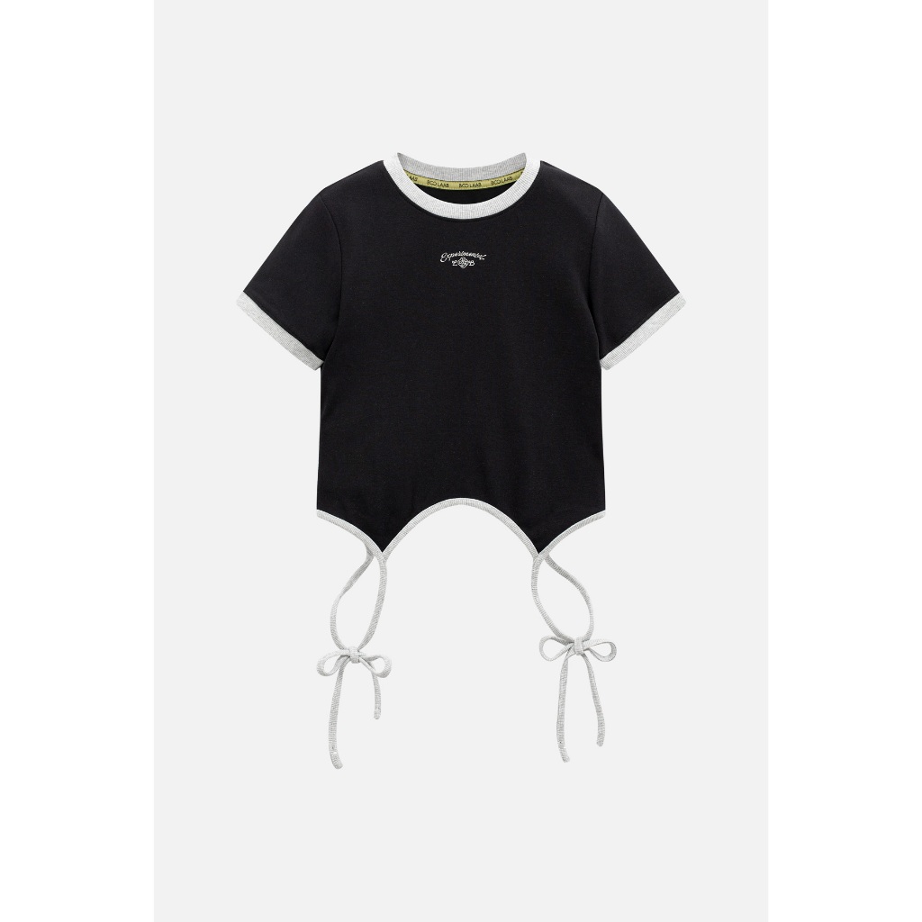 Áo baby tee BOO buộc nơ BOOLAAB chất liệu Cotton thấm hút mồ hôi, thoáng mát dễ chịu