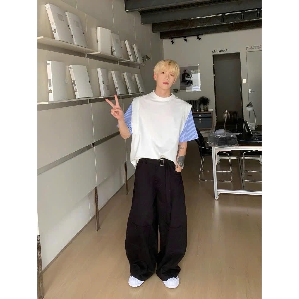 Áo thun Style Cổ tròn HYBRID TEE (Áo phông lai) ICVCVNI Unisex