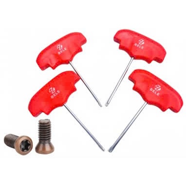 Cờ lê lục giác hình chữ T mini (tay cầm bằng cao su màu đỏ + trục màu trắng)
