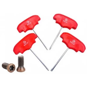 Cờ lê lục giác hình chữ T mini (tay cầm bằng cao su màu đỏ + trục màu trắng)