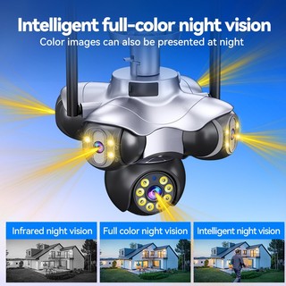 (Lỗi 1 đổi 1)Camera 2026 FFVIDEO WIFI ngoài trời  5 mắt xoay  hiển thị 5 khung hình - Cảnh Báo Chống Trộm - Đàm Thoại