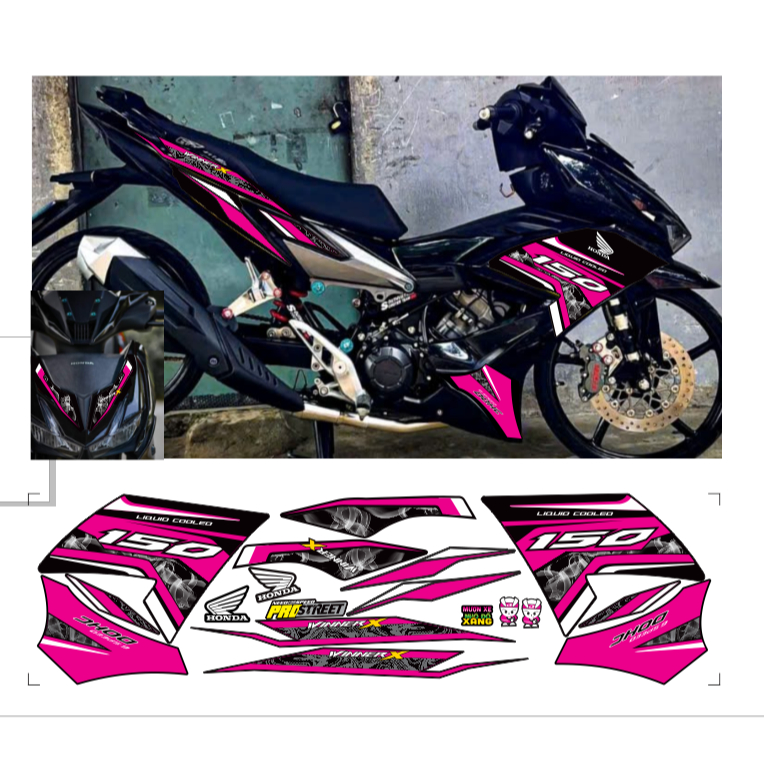Tem rời WINNER X V2 cao cấp chất liệu in 3 lớp PPF chống nước không phai màu.