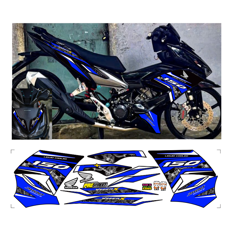 Tem rời WINNER X V2 cao cấp chất liệu in 3 lớp PPF chống nước không phai màu.