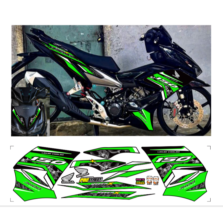 Tem rời WINNER X V2 cao cấp chất liệu in 3 lớp PPF chống nước không phai màu.