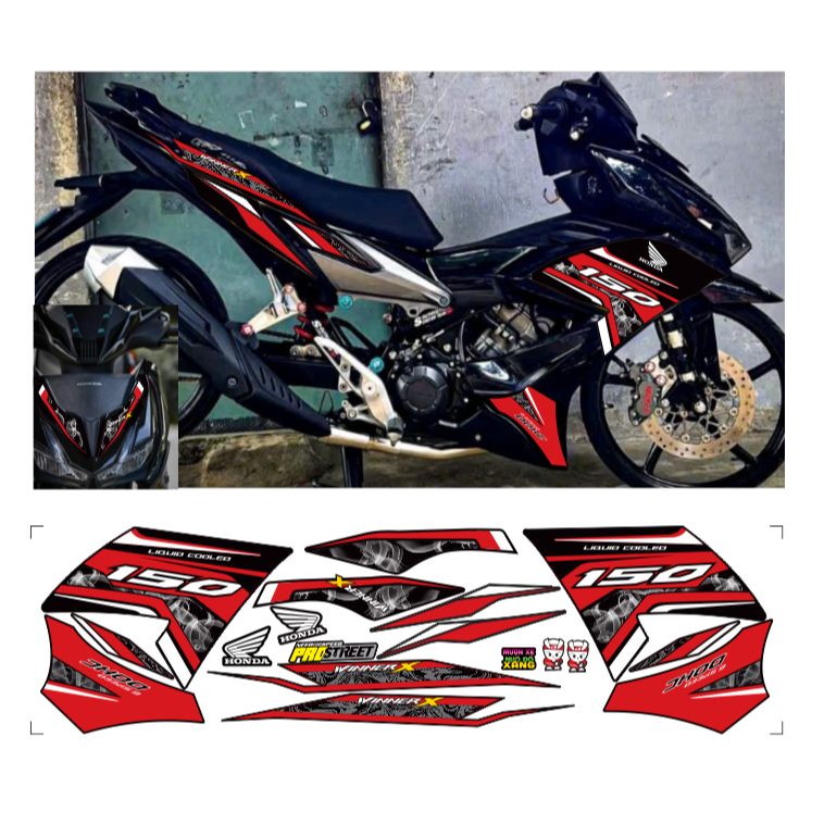 Tem rời WINNER X V2 cao cấp chất liệu in 3 lớp PPF chống nước không phai màu.
