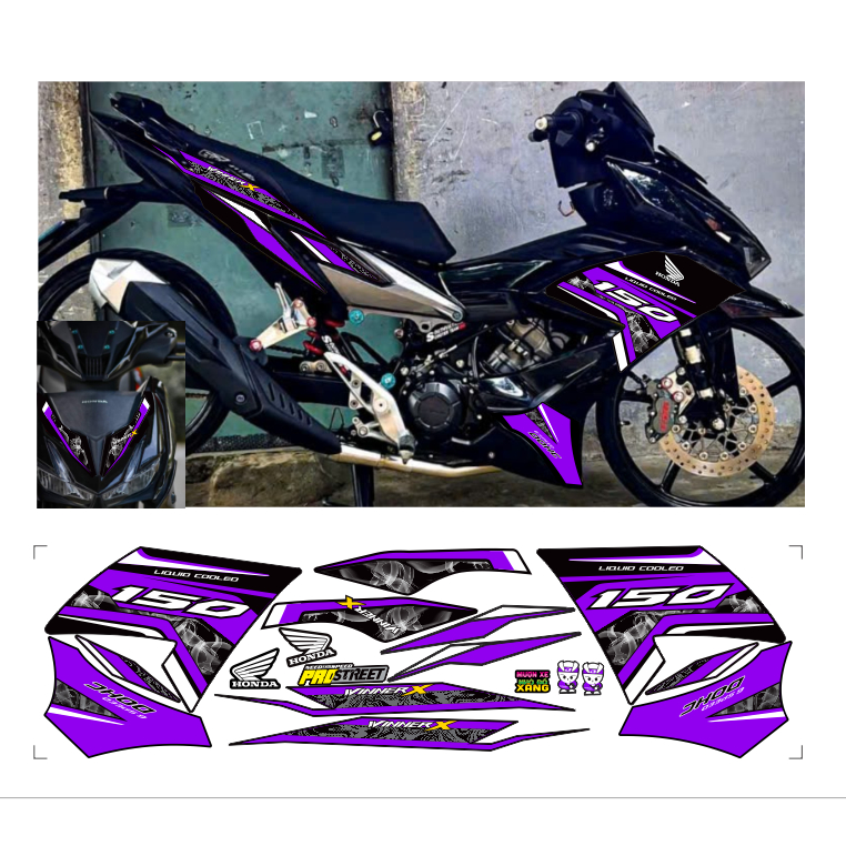 Tem rời WINNER X V2 cao cấp chất liệu in 3 lớp PPF chống nước không phai màu.
