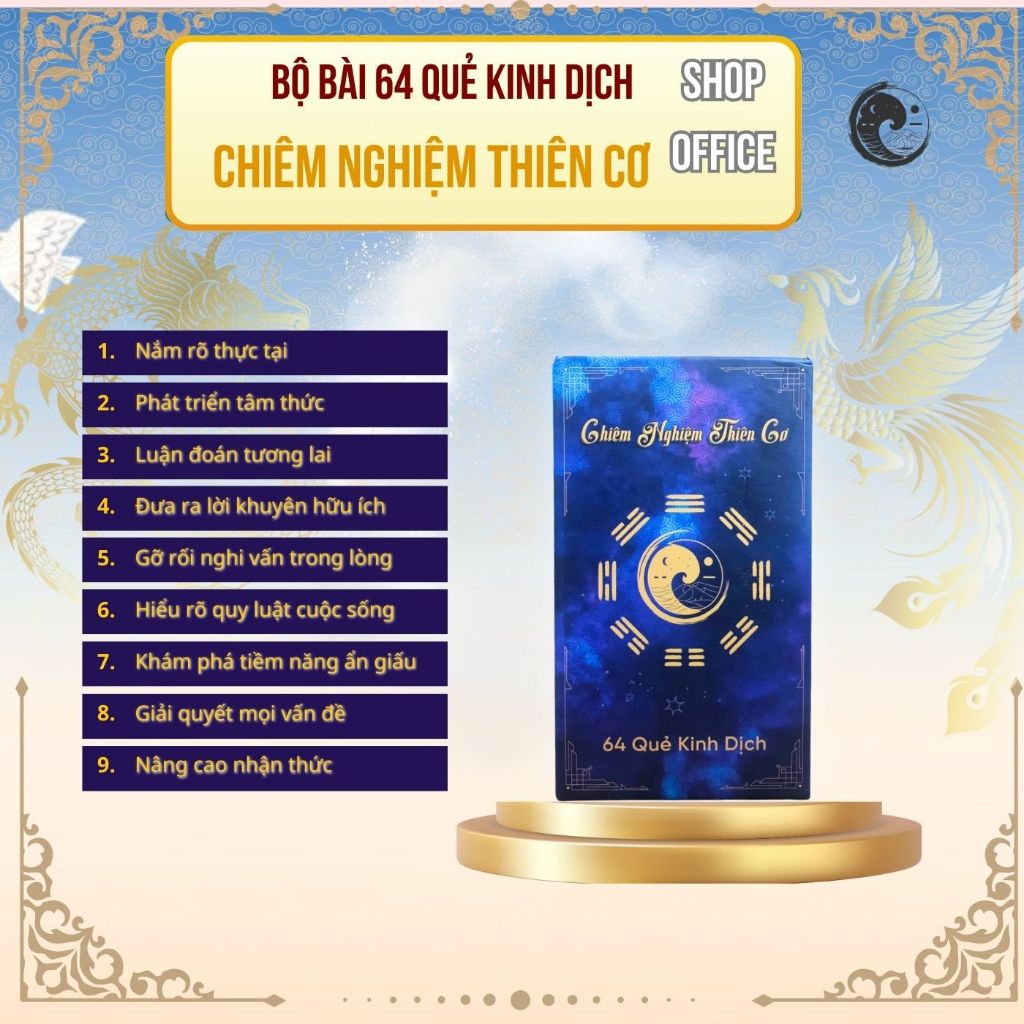 (Tặng cẩm nang giải quẻ) Combo - 3 Bộ Bài Kinh Dịch 64 Quẻ – Trí Tuệ & Ứng Dụng