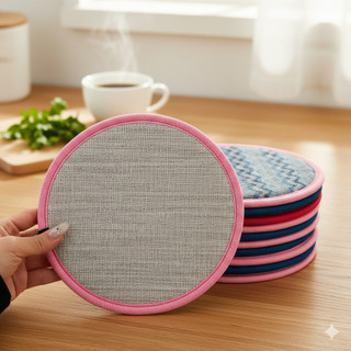 5 Miếng Lót Đế Xoong Nồi Loại Dày đẹp tiện dụng - Màu và hoạ tiết ngẫu nhiên