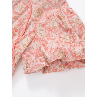 Váy Cho Bé Gái, Váy Bé Gái Thiết Kế Cổ Tàu Tay Phồng Tiểu Thư Chất Liệu Cotton Mềm Mịn