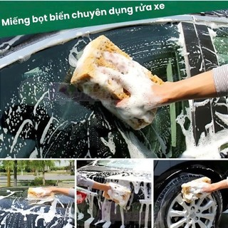 Miếng Bọt Biển Rửa Xe Chuyên Dụng Cho Ô Tô Thấm Hút Nhanh, Rửa Sạch Hiệu Quả - Kích Thước Lớn 16x10x9cm