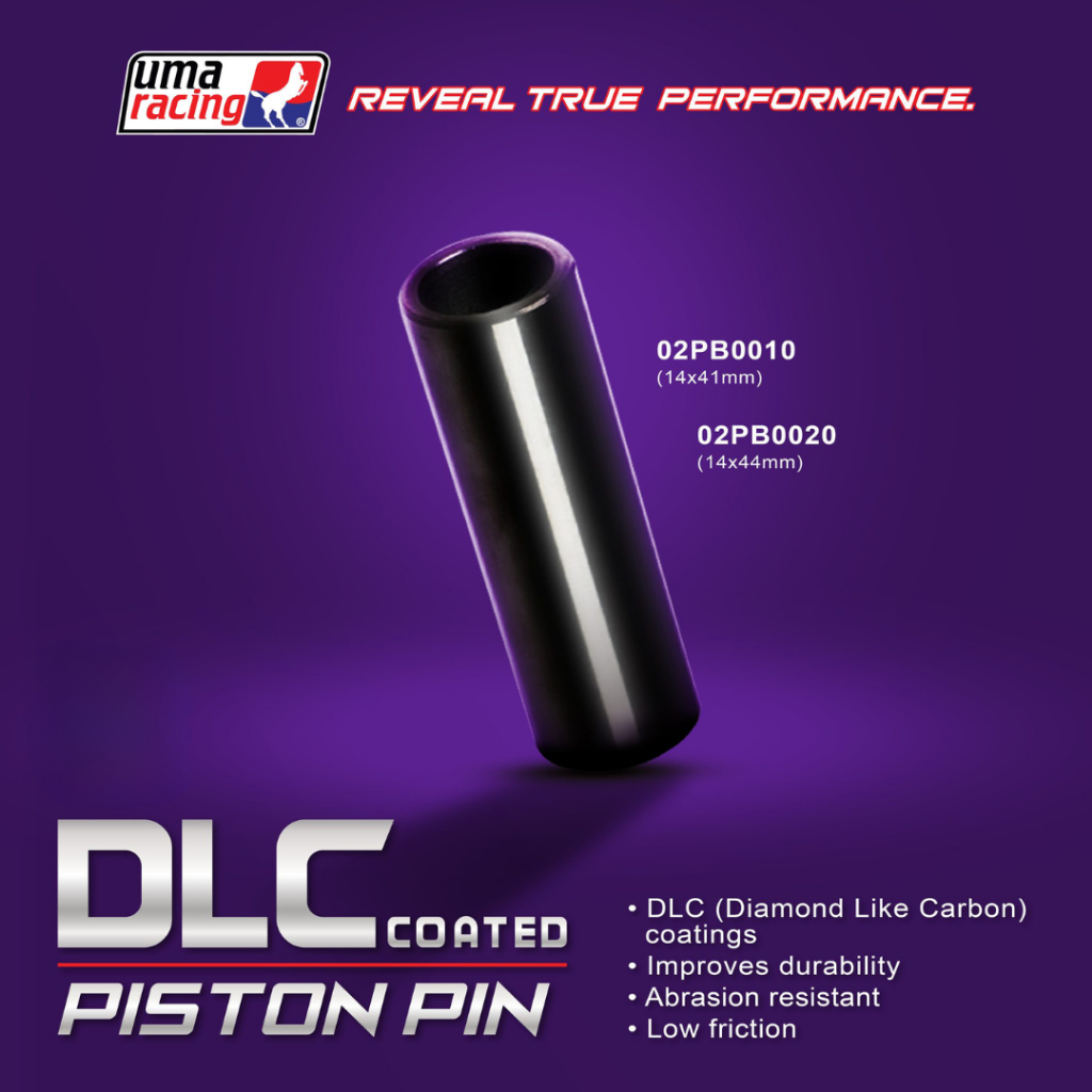 Ắc Piston UMA Racing Mạ DLC 14x41mm / 14x44mm – Phụ Tùng Trợ Lực, Vận Hành Bền Bỉ