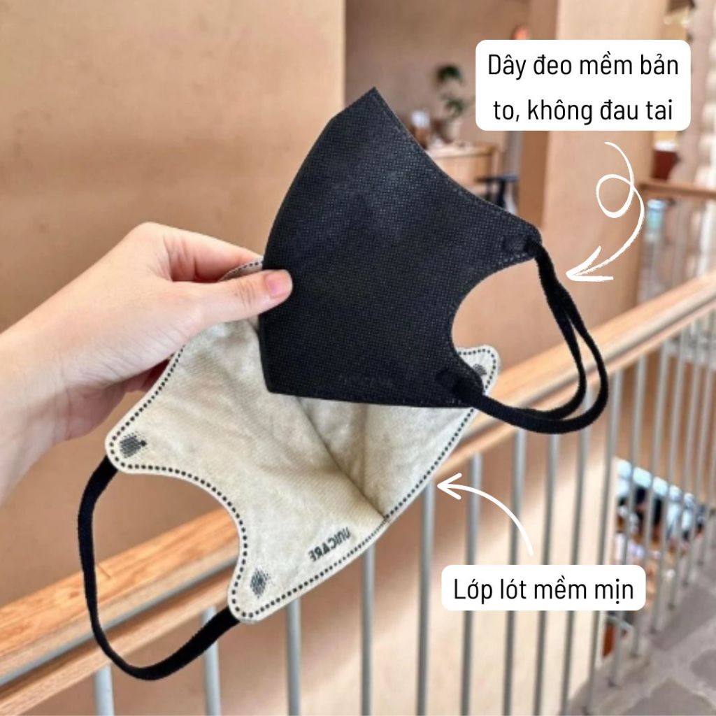 Khẩu trang 6D Unicare Pro Mask thoáng khí chống tia UV, bụi mịn, dây đeo êm nhẹ cải tiến - Combo 300 Chiếc