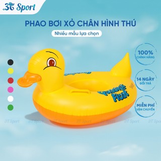 Phao bơi xỏ chân hình thú nhiều mẫu có tay cầm tiện lợi phao bơi chống lật dành cho bé phao đi biển