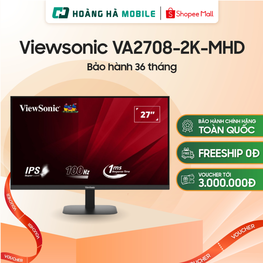 Màn hình ViewSonic VA2708-2K-MHD - Chính hãng | Shopee Việt Nam