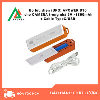 Bộ Lưu Điện Mini Camera Trong Nhà  APOWER B10 – Pin 1800mAh, Cổng Sạc Type-C, Nguồn USB 5V-1.2A