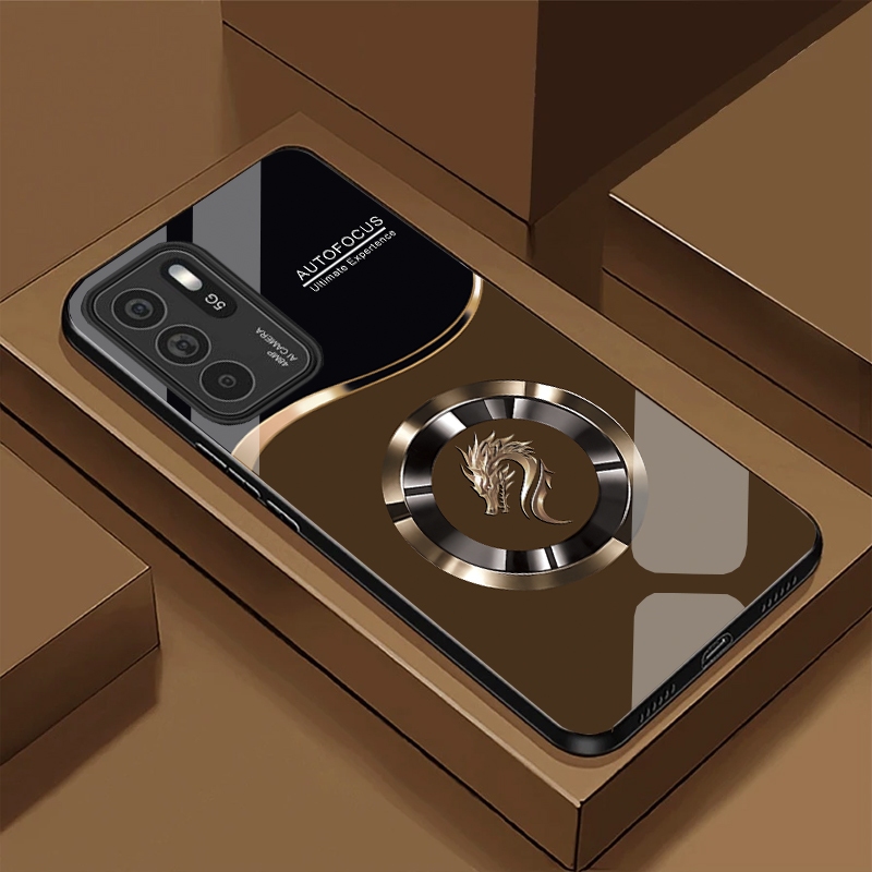 Ốp Lưng cho OPPO RENO 6 5G, RENO 6Z 5G Mặt lưng kính cường lực, Sang Trọng, Chống Trầy, Bảo Vệ Toàn Diện