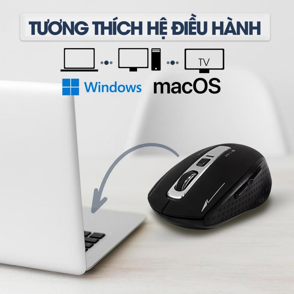 Chuột Bluetooth 4.0 Tích Hợp Kết Nối Receiver ZADEZ M-350 - 1600DPI Cảm Biến PixArt, Tiết Kiệm Pin