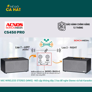Dàn âm thanh di động CS450PRO / CS366PLUS / QUAD 64 V2026 + Tặng 2 chống lăn + dây optical