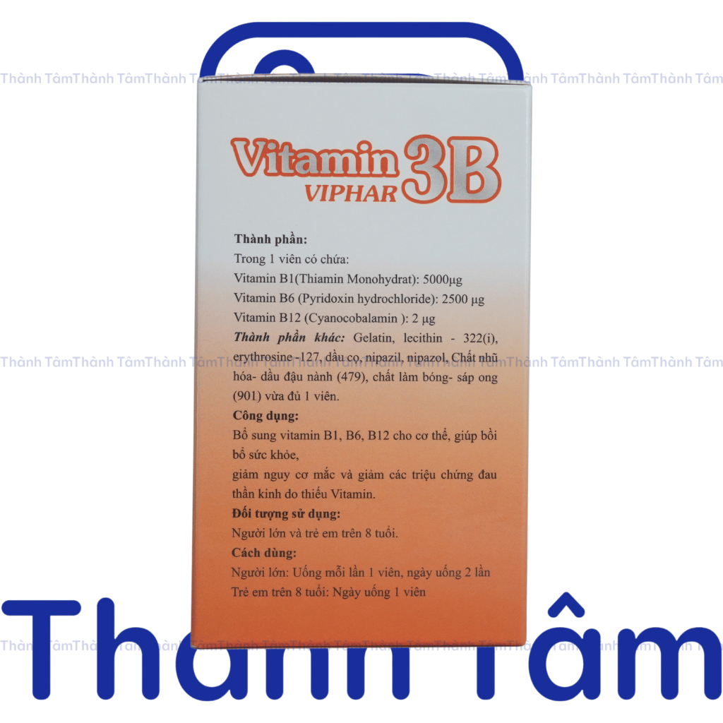 (Cam) Viên uống VITAMIN 3B CAM 100V hỗ trợ tăng sức đề kháng, tăng sức khỏe, giảm suy nhược cơ thể