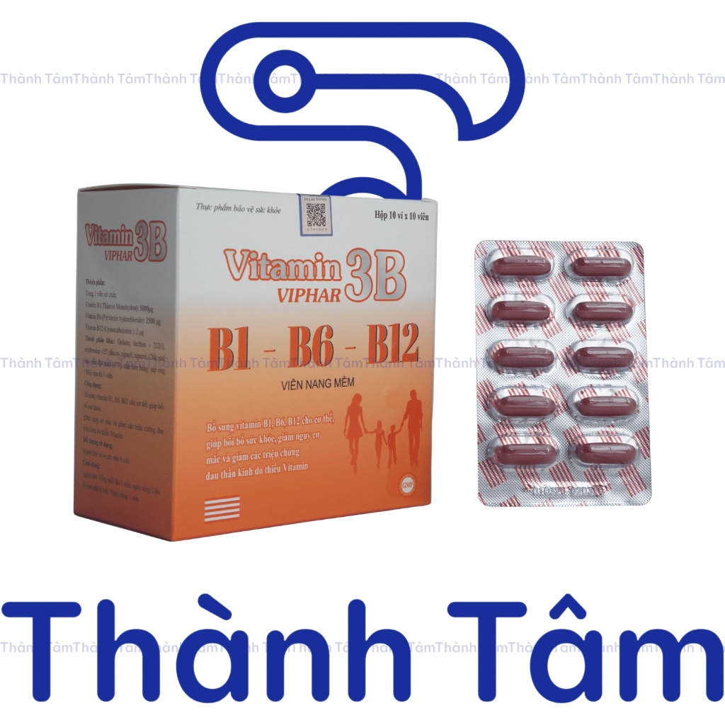 (Cam) Viên uống VITAMIN 3B CAM 100V hỗ trợ tăng sức đề kháng, tăng sức khỏe, giảm suy nhược cơ thể
