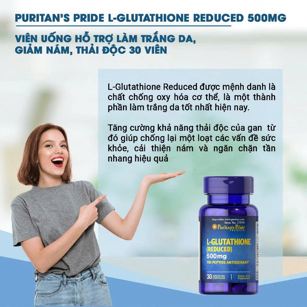 puritan's pride glutathione review Viên uống thải độc giúp trắng da, giảm nám L-Glutathione 500mg 30 viên của Mỹ brightencomplexion BPC-157 + TB-500 | Option:4 Packs (60 ct)