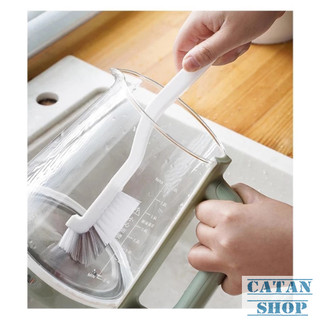 Cọ Rửa Đầu Vuông Đa Năng Cán Dài, Bàn Chải Vệ Sinh Ly Cốc Bình Nước Khe Rãnh Bồn Rửa Cửa Sổ Tiện Lợi