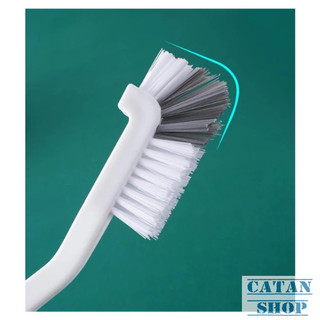 Cọ Rửa Đầu Vuông Đa Năng Cán Dài, Bàn Chải Vệ Sinh Ly Cốc Bình Nước Khe Rãnh Bồn Rửa Cửa Sổ Tiện Lợi