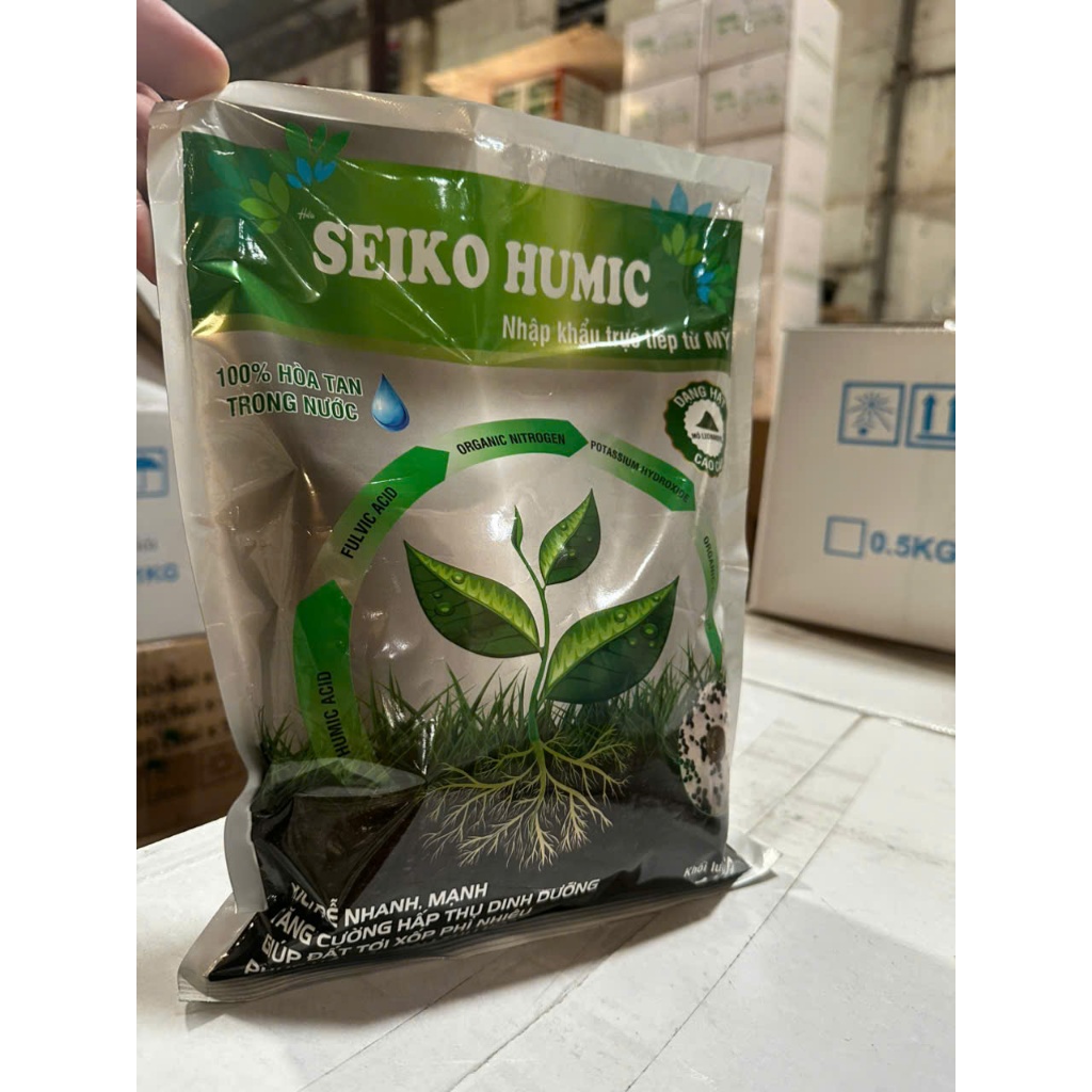 Seiko Humic (Humic Mỹ Seiko nhập trực tiếp- kích rễ nhanh, cải thiện cấu trúc đất, tăng khả năng giữ–trao đổi dinh dưỡng