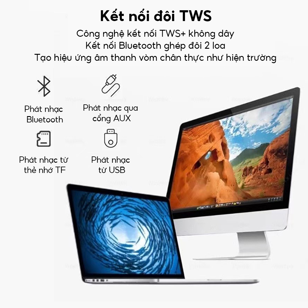 Loa Bluetooth Siêu Trầm 360 Độ Âm Thanh Vòm Bass Mạnh Có Đèn Nhiều Màu âm thanh cực đã
