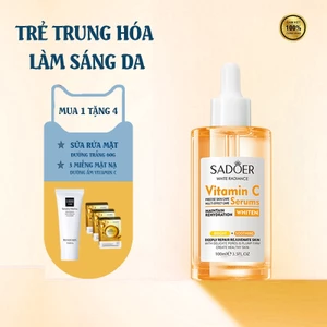 serum dưỡng sáng da 8% Vitamin C Niacinamide,mờ thâm mụn & nám 100ml - Tặng mặt nạ dưỡng ẩm & sữa rửa mặt kiểm soát dầu