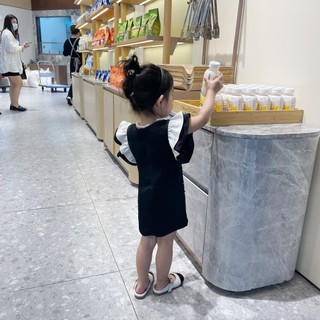 Váy Cho Bé Gái, Váy Sát Nách Cho Bé Gái Thiết Kế Cánh Tiên Đính Đá Tiểu Thư Chất Liệu 100% Cotton