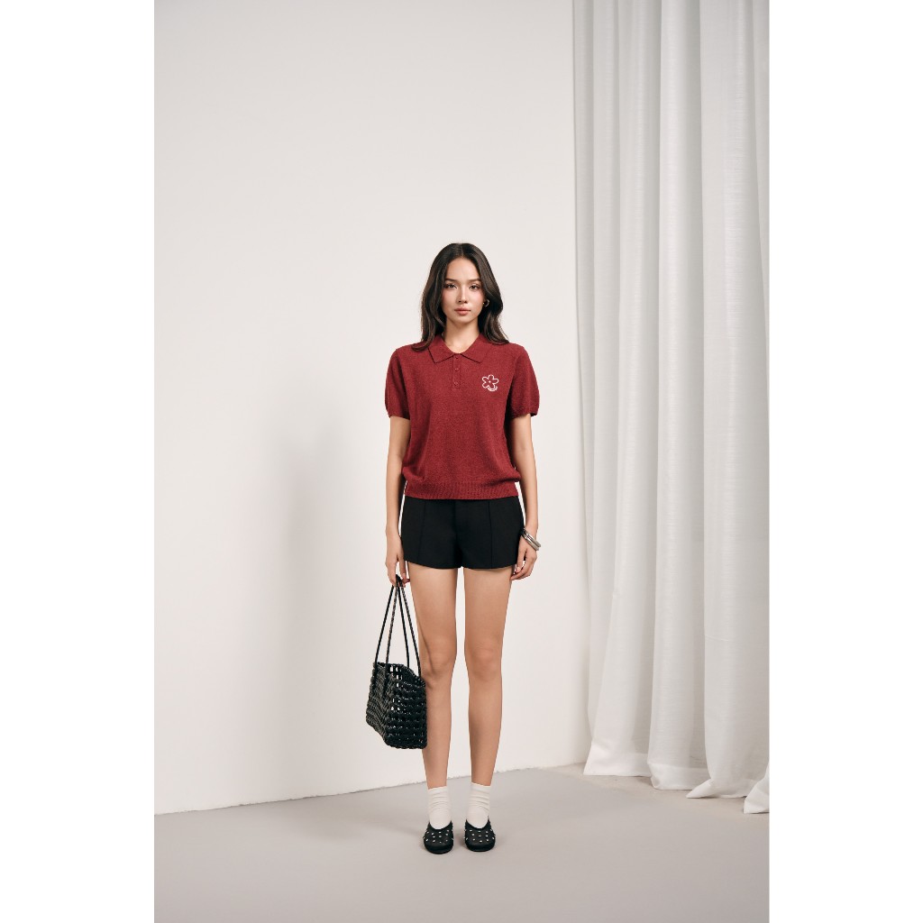 Quần short nữ Ellisa Miều Est.2013 cạp cao quần short lưng cao dáng A quần short công sở nữ