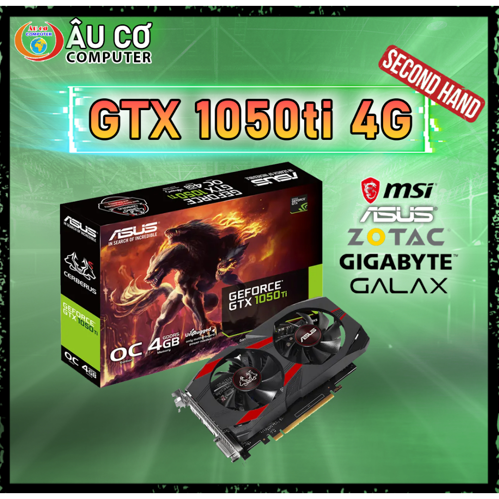 đồ Họa Msi Geforce 1050 Ti 4gb Card Màn Hình MSI GEFORCE GTX 1050
