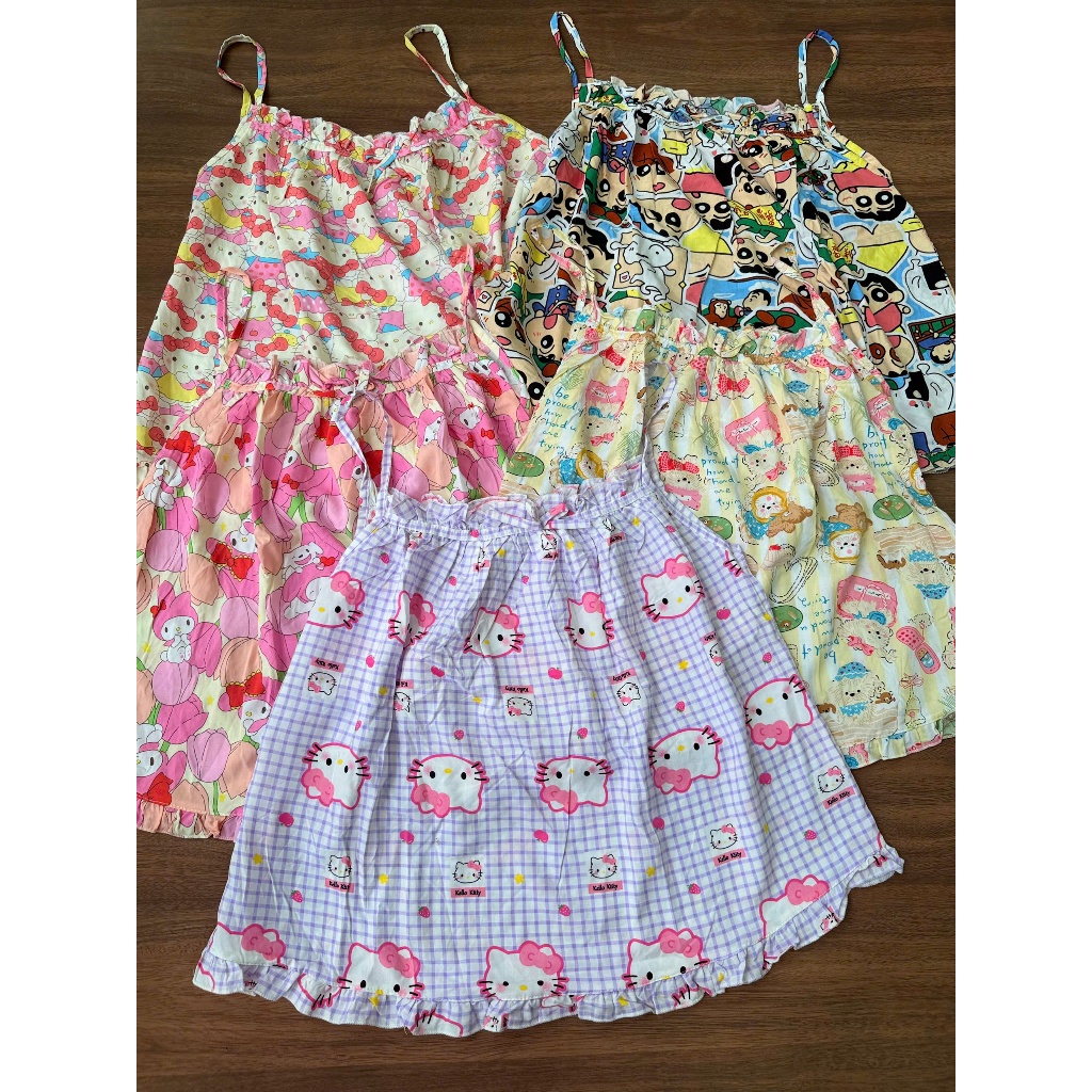(CÓ BIGSIZE) Đồ bộ vải TOLE đồ ngủ hai dây nhiều họa tiết dễ thương (40-75kg)