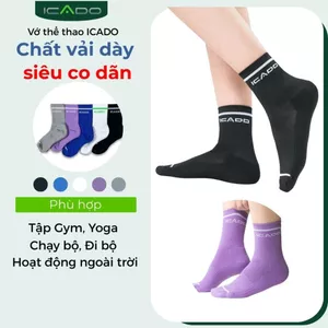 Vớ Cổ Cao ICADO HN27 Co Giãn Chuẩn Form Thấm Hút Tốt Vớ Chuyên Dụng Chơi Thể Thao pickleball tennis