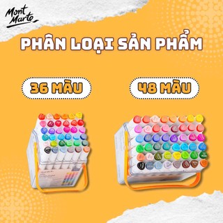 Bút marker hai đầu Mont Marte (36/48 màu)
