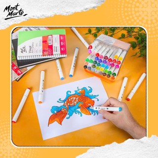 Bút marker hai đầu Mont Marte (36/48 màu)